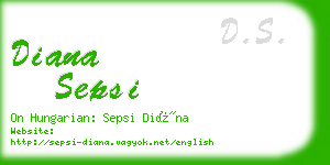 diana sepsi business card